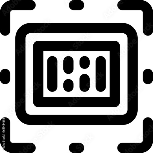 barcode line icon. Clean and minimalist vector icon for websites, mobile apps, presentations, and logos. Fully scalable and customizable for any project.