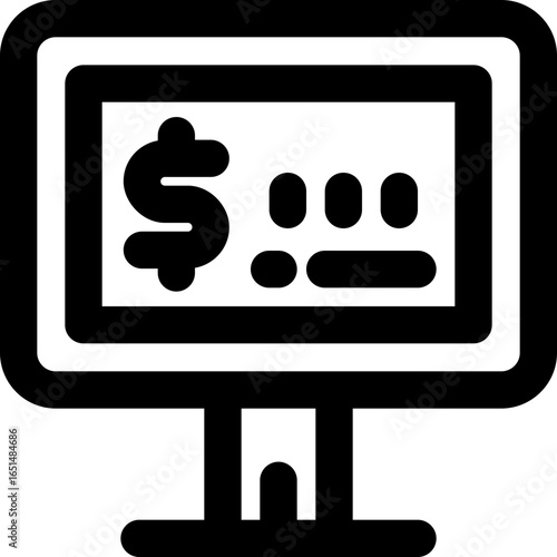 price tag line icon. Clean and minimalist vector icon for websites, mobile apps, presentations, and logos. Fully scalable and customizable for any project.