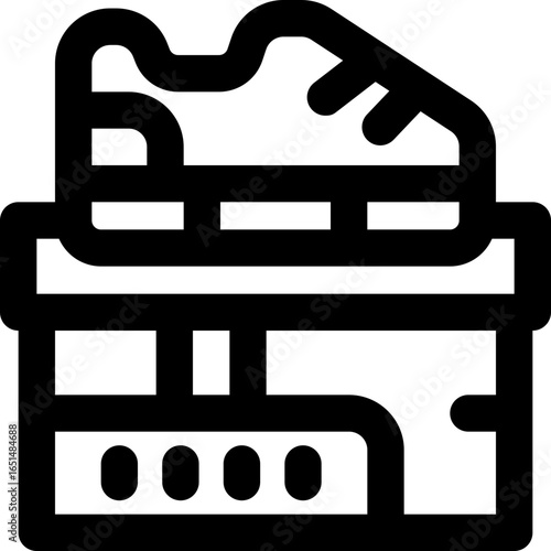 shoe line icon. Clean and minimalist vector icon for websites, mobile apps, presentations, and logos. Fully scalable and customizable for any project.