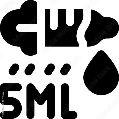dosage glyph icon. Strong and solid vector icon for websites, mobile interfaces, presentations, and visual branding. High quality and easy to edit.