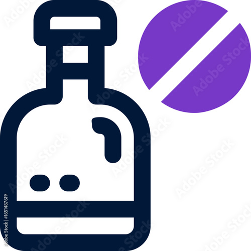 no alcohol duotone icon. Sleek and modern vector icon for websites, mobile apps, marketing materials, and corporate design. Fully scalable and ready to use.