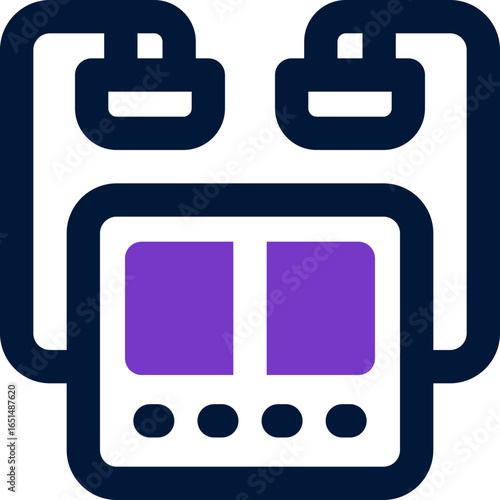 defibrilator duotone icon. Sleek and modern vector icon for websites, mobile apps, marketing materials, and corporate design. Fully scalable and ready to use.
