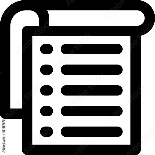 notepad line icon. Clean and minimalist vector icon for websites, mobile apps, presentations, and logos. Fully scalable and customizable for any project.