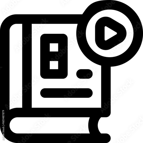 audiobook line icon. Clean and minimalist vector icon for websites, mobile apps, presentations, and logos. Fully scalable and customizable for any project.