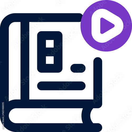 audiobook duotone icon. Sleek and modern vector icon for websites, mobile apps, marketing materials, and corporate design. Fully scalable and ready to use.