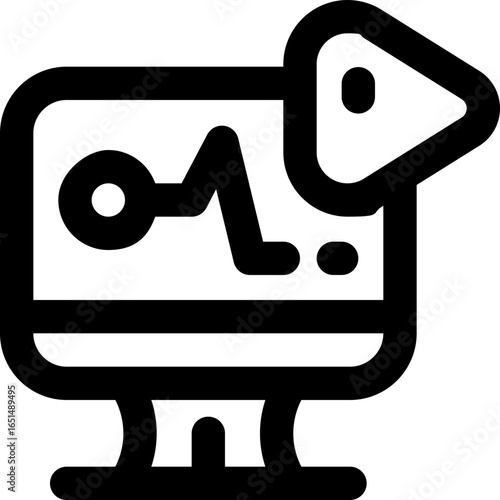 viewer line icon. Clean and minimalist vector icon for websites, mobile apps, presentations, and logos. Fully scalable and customizable for any project.