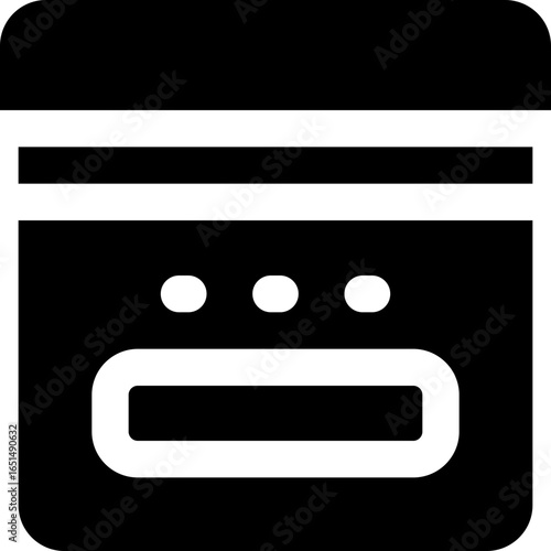 cardboard box glyph icon. Strong and solid vector icon for websites, mobile interfaces, presentations, and visual branding. High quality and easy to edit.