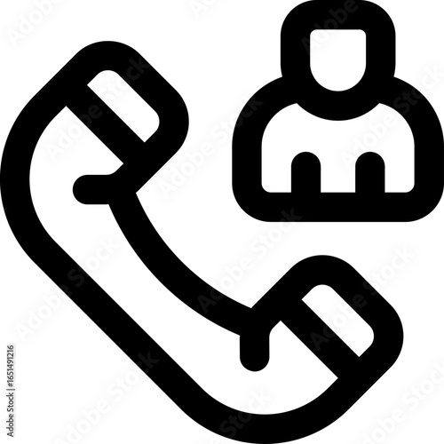 call line icon. Clean and minimalist vector icon for websites, mobile apps, presentations, and logos. Fully scalable and customizable for any project.