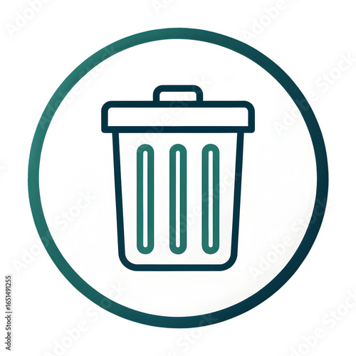 Recycle Bin Icon: Clean Minimalist Design for Website & App