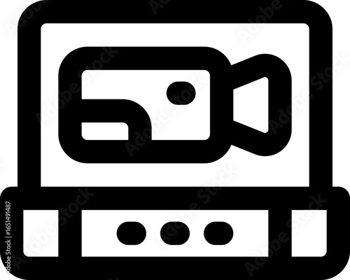 laptop line icon. Clean and minimalist vector icon for websites, mobile apps, presentations, and logos. Fully scalable and customizable for any project.
