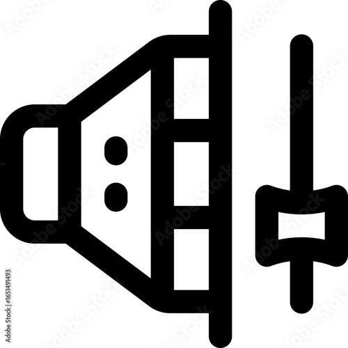 volume line icon. Clean and minimalist vector icon for websites, mobile apps, presentations, and logos. Fully scalable and customizable for any project.