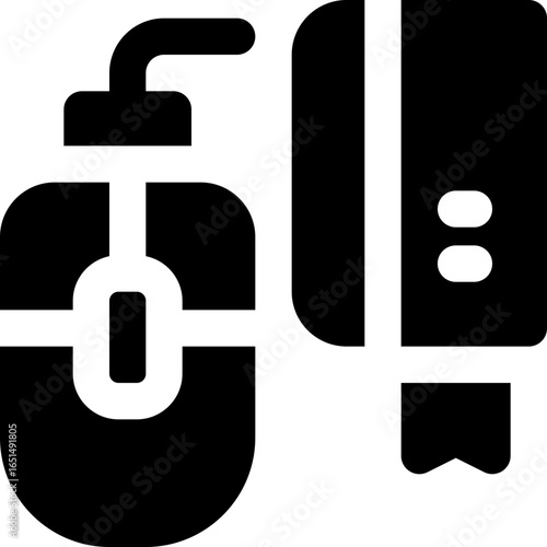 mouse glyph icon. Strong and solid vector icon for websites, mobile interfaces, presentations, and visual branding. High quality and easy to edit.