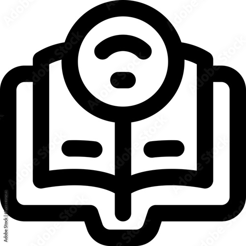ebook line icon. Clean and minimalist vector icon for websites, mobile apps, presentations, and logos. Fully scalable and customizable for any project.