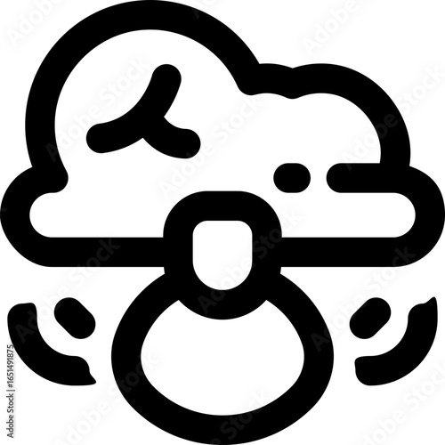 cloud line icon. Clean and minimalist vector icon for websites, mobile apps, presentations, and logos. Fully scalable and customizable for any project.