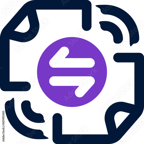 data sharing duotone icon. Sleek and modern vector icon for websites, mobile apps, marketing materials, and corporate design. Fully scalable and ready to use.