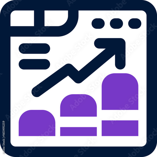 statistic duotone icon. Sleek and modern vector icon for websites, mobile apps, marketing materials, and corporate design. Fully scalable and ready to use.
