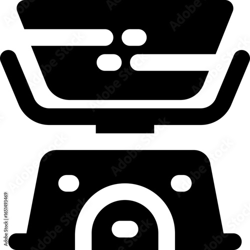 scale glyph icon. Strong and solid vector icon for websites, mobile interfaces, presentations, and visual branding. High quality and easy to edit.