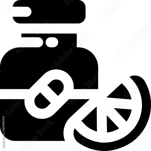 vitamin glyph icon. Strong and solid vector icon for websites, mobile interfaces, presentations, and visual branding. High quality and easy to edit.
