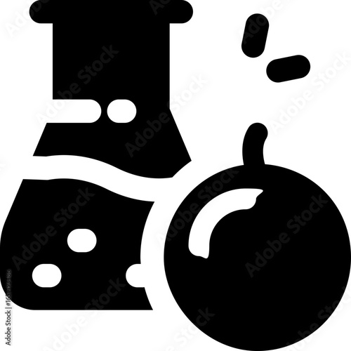nutritional test glyph icon. Strong and solid vector icon for websites, mobile interfaces, presentations, and visual branding. High quality and easy to edit.
