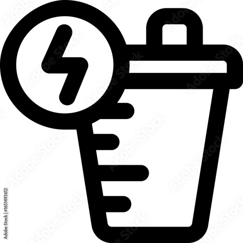 protein shake line icon. Clean and minimalist vector icon for websites, mobile apps, presentations, and logos. Fully scalable and customizable for any project.