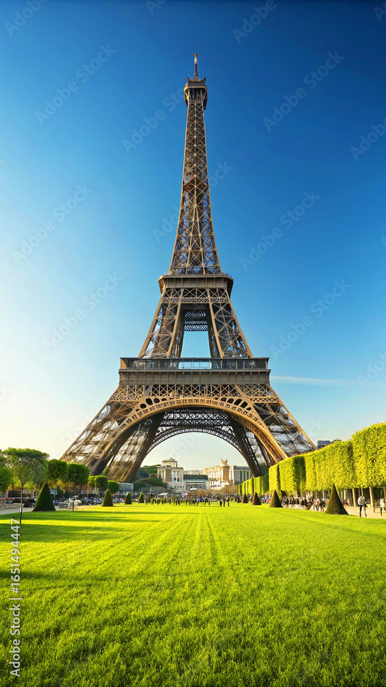 Fototapeta premium Eiffel tower paris france iconic landmark image