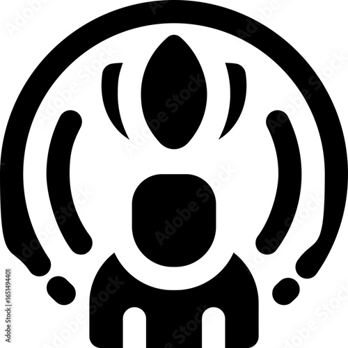 spirit glyph icon. Strong and solid vector icon for websites, mobile interfaces, presentations, and visual branding. High quality and easy to edit.