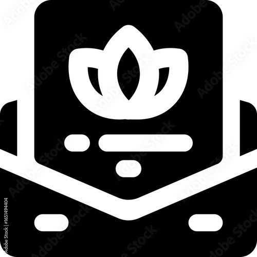 newsletter glyph icon. Strong and solid vector icon for websites, mobile interfaces, presentations, and visual branding. High quality and easy to edit.