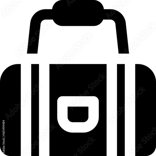 sport bag glyph icon. Strong and solid vector icon for websites, mobile interfaces, presentations, and visual branding. High quality and easy to edit.