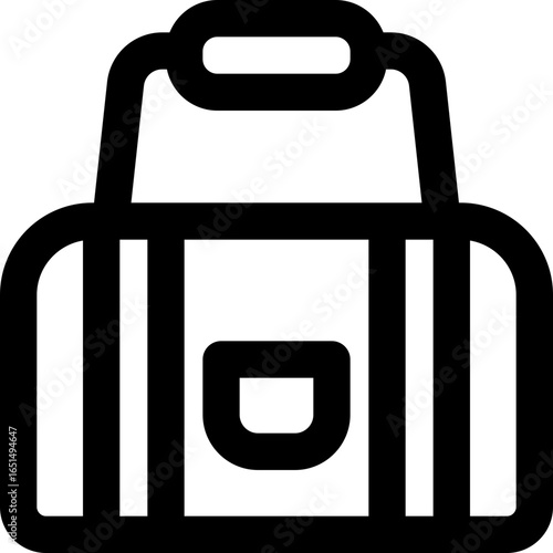 sport bag line icon. Clean and minimalist vector icon for websites, mobile apps, presentations, and logos. Fully scalable and customizable for any project.