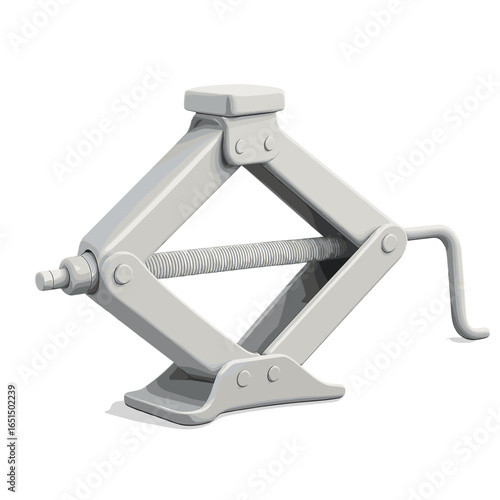 Scissor jack tool for lifting vehicles in mechanical style  