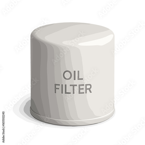 Oil filter in clean and modern design for automotive maintenance  