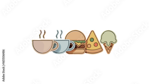 A delightful arrangement of food items.