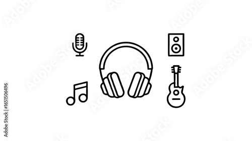 A minimalistic music-themed icon design.