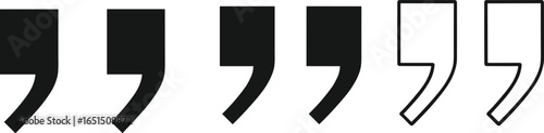 quotation mark icon set, punctuation symbol, typography graphic, quote design, text icon, dialogue symbol, speech graphic, language tool, writing icon, grammar