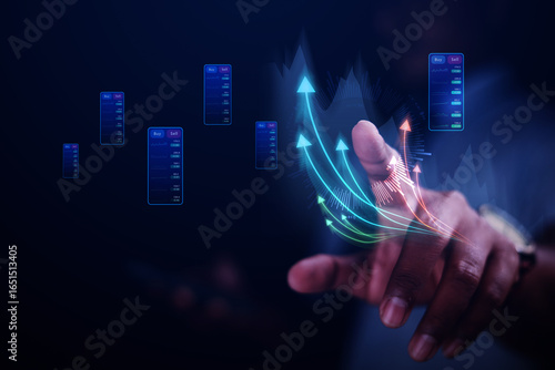 Future trends in digital marketing investment, where AI is used for investment analysis, will see entrepreneurs using smartphones and laptops, graphics technology devices to create graphs of company	