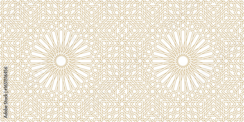 Seamless geometric pattern in authentic arabian style.