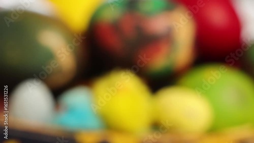 Video of multiple Colorful Easter Eggs