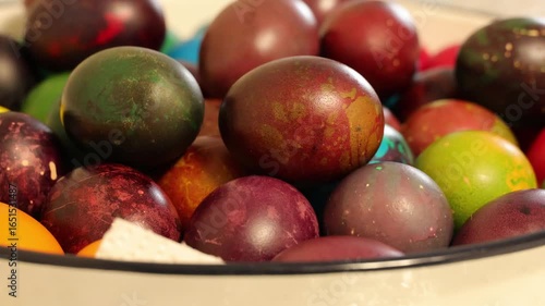 Video of multiple Colorful Easter Eggs