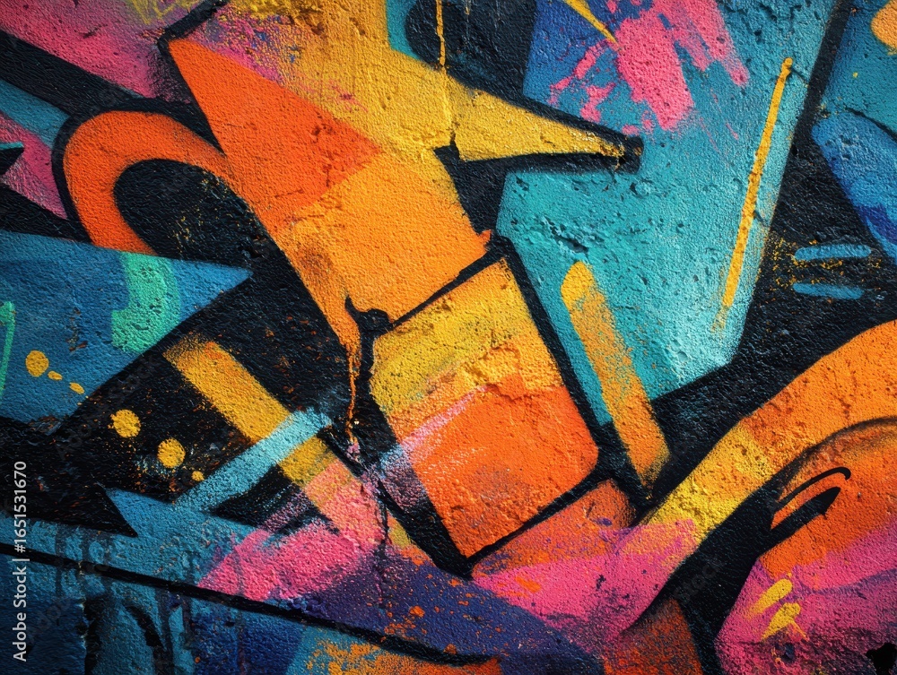 Fototapeta premium Vibrant Graffiti Energy: Dynamic Lines and Urban Flair Abstract Background