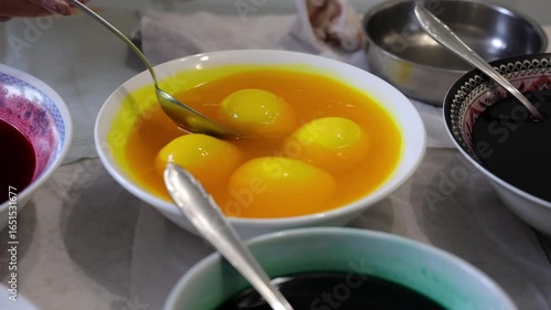Video of multiple Colorful Easter Eggs