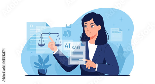 Ai Lawyer Analyzing Legal Data Using Technology For Justice