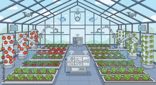 Futuristic Greenhouse Using Automated Systems and Technology for Precision Farming