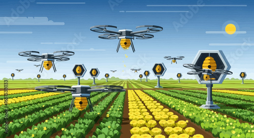 Innovative Automated Pollination System Using Drones in Agriculture