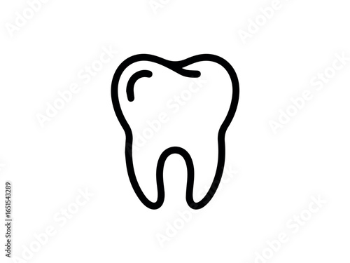 Tooth dental care teeth molar dentist health oral hygiene anatomy odontogram icon vector line vector