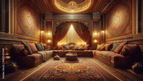 Luxury Persian Style Carpeted Nook Interior