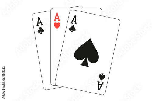 Foto three aces poker png cards playing spades hearts clubs