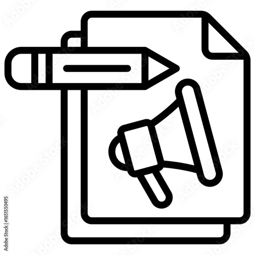 Content Marketing Outline Icon Design Vector - Content marketing and storytelling strategies to attract, engage, and retain customers