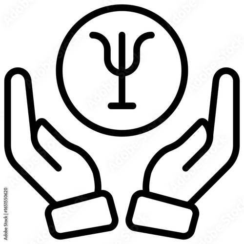 Support Groups Outline Icon Design Vector - Peer and professional support groups addressing specific mental health challenges and recovery
