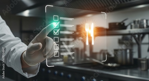 Fototapeta Naklejka Na Ścianę i Meble -  Restaurant Quality Control Checklist