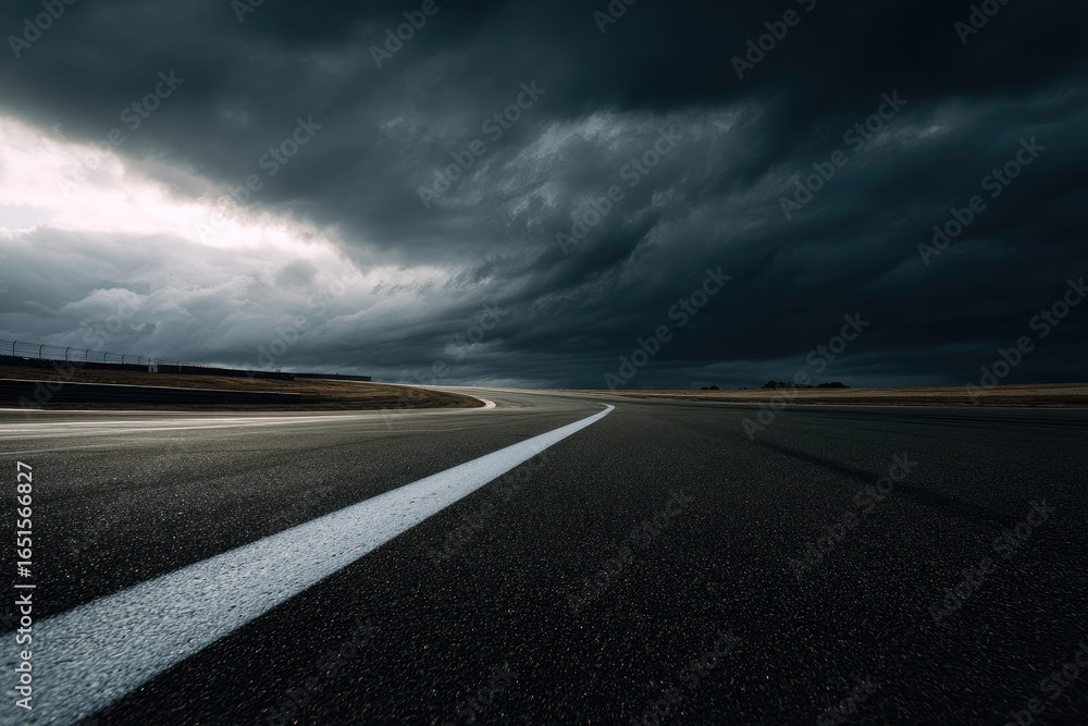 Fototapeta premium Stormy runway